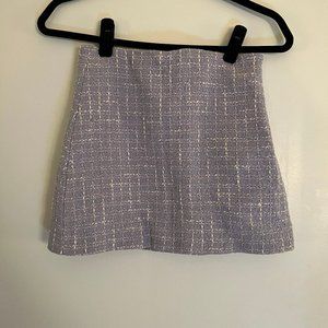 Zara Purple Tweed Skirt